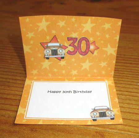 30th Birthday Rolls Royce Car 5x7 Insert by Johanna Lambert
