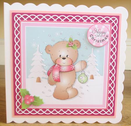 Bella with Bauble Teddy Bear Topper by Johanna Lambert