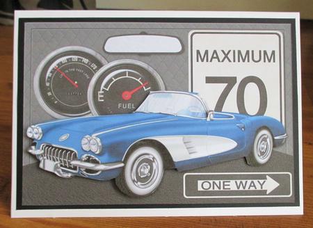 50's Sports Car Card Front 2 by Johanna Lambert