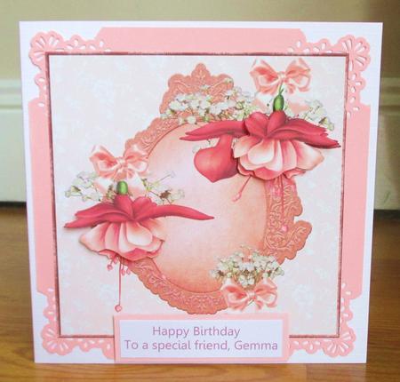 Floral Fuschia Card by Johanna Lambert