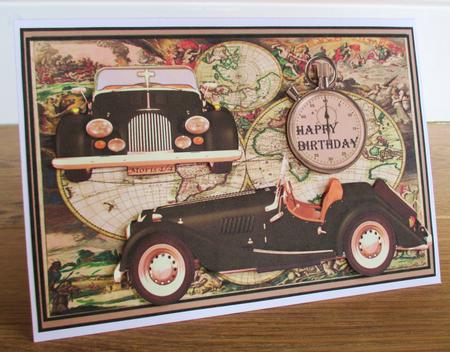Classi Car Vintage Male Card by Johanna Lambert