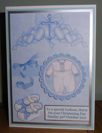 Baby Boy Christening 7x5 by Johanna Lambert
