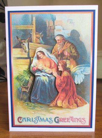 Christmas Nativity Decoupage Topper by Johanna Lambert