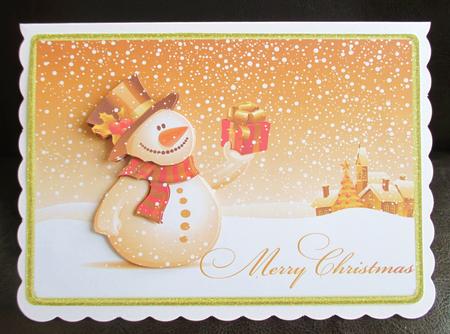 Merry Christmas Snowman by Johanna Lambert
