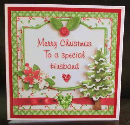 Merry Christmas to a Special Husband Card Front by Johanna Lambert