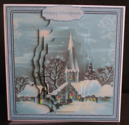 Christmas Eve Mass at Christmas Card by Johanna Lambert