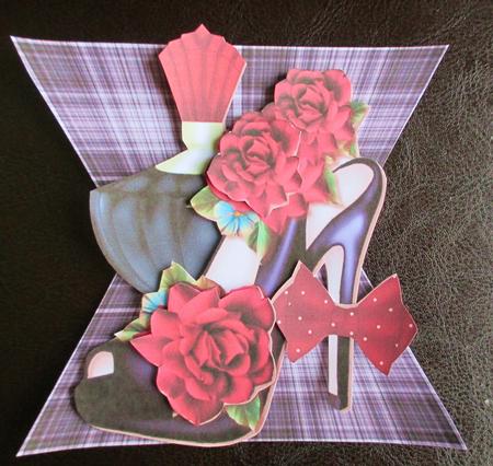 Mini Kit Black Shoe & Red Roses by Johanna Lambert