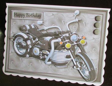 Beautiful Black & Chrome Motorbike by Johanna Lambert