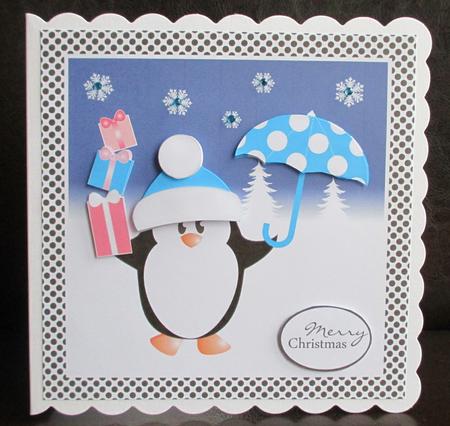 Penguin with Umberella by Johanna Lambert