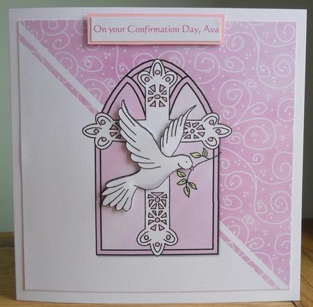 Christening/confirmation Quick Card with Decoupage by Johanna Lambert