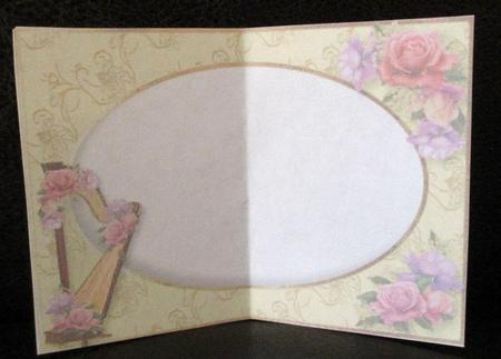 Gorgeous Harp with Sheet Music & Belle Roses - Insert by Johanna Lambert