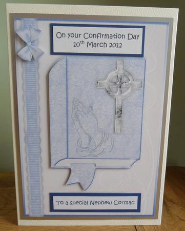 First Communion 2 - Boy - Card Front with Step by Step by Johanna Lambert