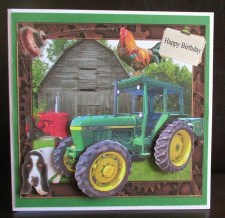 Farm Family Card Topper and Decoupage by Johanna Lambert