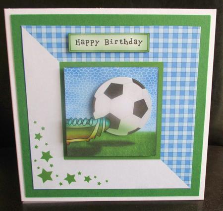 Football Quick Card with Decoupage by Johanna Lambert