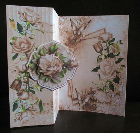 Coffee Cream Rose No Hole Fold Back Mini Kit by Johanna Lambert