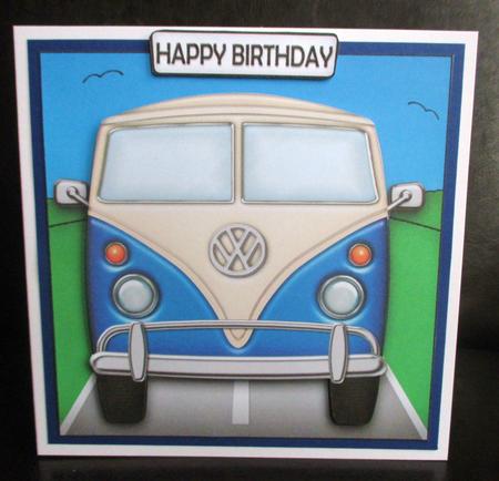 Camper Van Quick Card N 3D Decoupage by Johanna Lambert