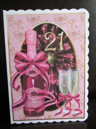 21st Birthday Pink Champagne by Johanna Lambert