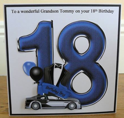 18th Birthday Large Shaped Card Front by Johanna Lambert