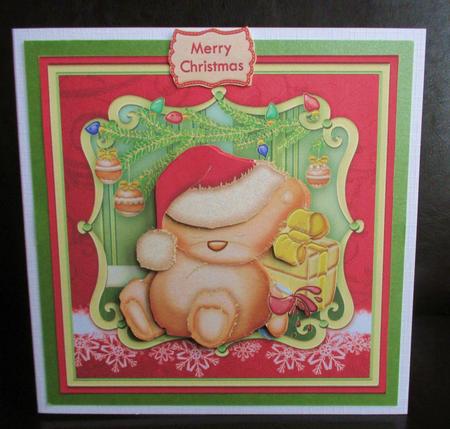 Merry Christmas Topper and Decoupage by Johanna Lambert