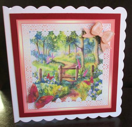 Woods in Summer with Butterflies, Step by Step Decoupage by Johanna Lambert