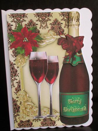 Christmas Cheer Over the Edge Card - Cream by Johanna Lambert