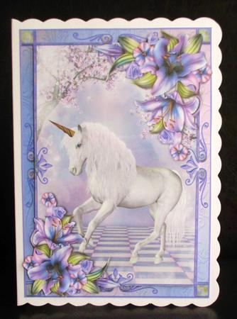 Gorgeous Lilies & Majestic Unicorn Topper & Plaque by Johanna Lambert
