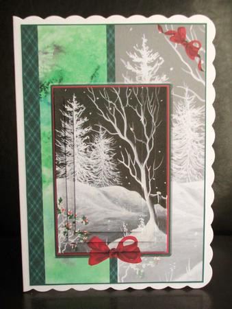Step by Step Black and White Christmas with Green Tartan by Johanna Lambert