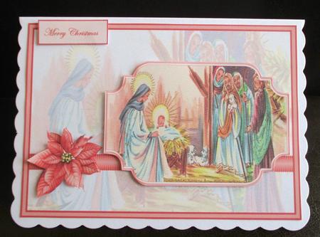 The Nativity Card with Decoupage by Johanna Lambert