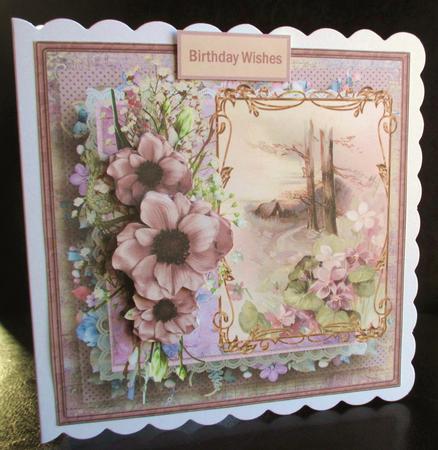 Flowers in the Wood Card with Decoupage by Johanna Lambert