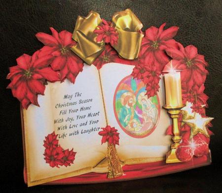 Beautiful Christmas Book Shaped Card Kit by Johanna Lambert
