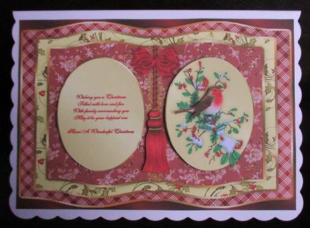 The Christmas Robin Book Card with Step by Step by Johanna Lambert