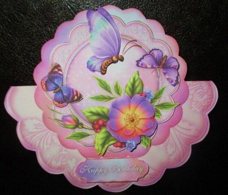 Blooms & Butterflies in Pink and Purple Wobble Card Mini Kit by Johanna Lambert