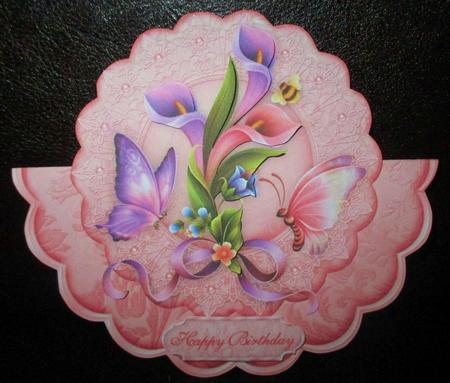 Lilies and Lace Scallop Wobble Card Mini Kit by Johanna Lambert
