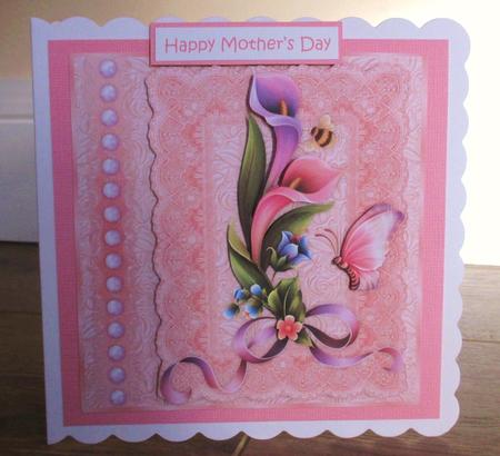 Lilies and Lace 8" Square Card Mini-kit by Johanna Lambert