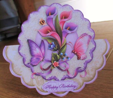 Lilies and Lace in Lilac Scallop Wobble Card Mini Kit by Johanna Lambert