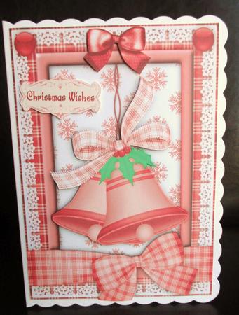 Christmas Bells A5 Card Front with Step by Step by Johanna Lambert