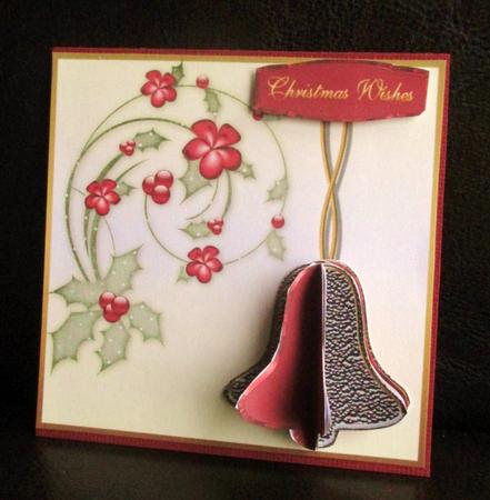 3D Christmas Bell and Card Front by Johanna Lambert