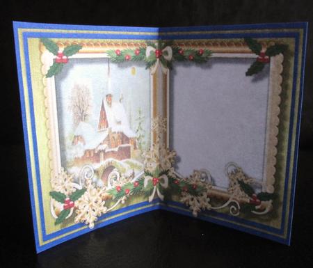 Lovely Incert with Verse and Scene in Blue by Johanna Lambert