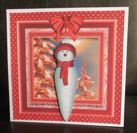 The Snowman Christmas Bauble Topper by Johanna Lambert