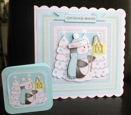 Penguin with Lantern Topper Mini Kit by Johanna Lambert