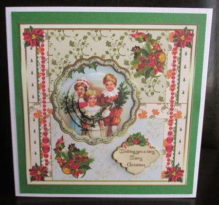Vintage Christmas 8x8ins Mini Kit by Johanna Lambert