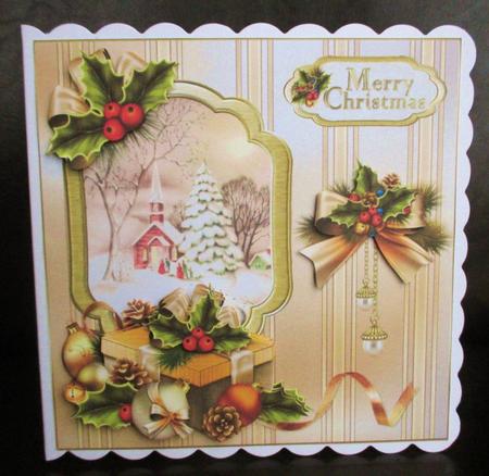 8x8 Vintage Christmas Scene Off to Church Mini Kit by Johanna Lambert
