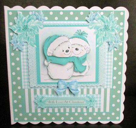 Snowman Snuggles Card Front Kit by Johanna Lambert