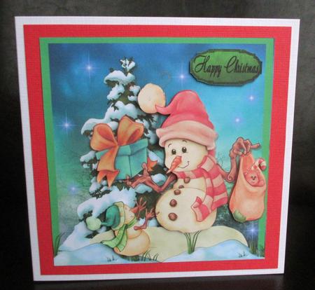 Snowman Giving Out Presents 8x8 Mini Kit by Johanna Lambert