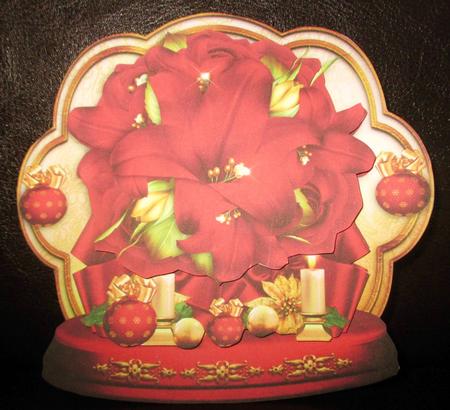 Vintage Red Christmas Lily Decorations by Johanna Lambert