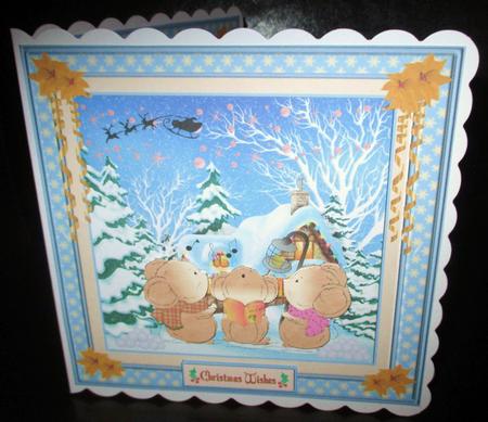 Christmas Carol Singing approx: 8x8ins Mini Kit by Johanna Lambert