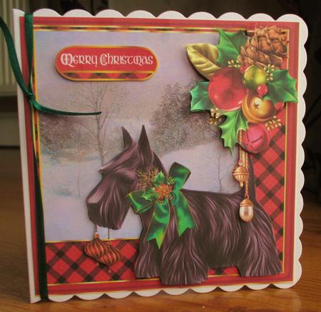Christmas Scottie Dog Mini Card Kit by Johanna Lambert