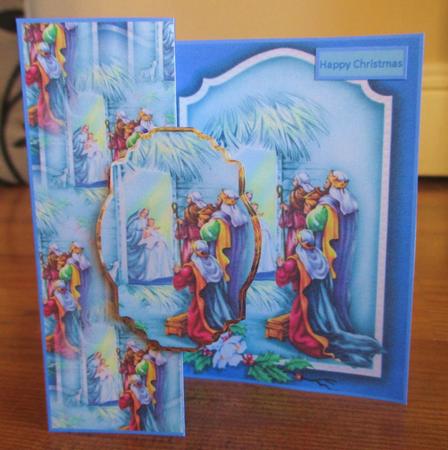 Nativity No Hole Fold Back Card and Toppers by Johanna Lambert