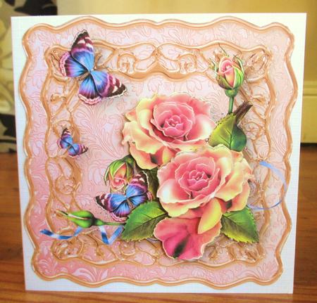 Rosy Posy Wavy Edge Card Mini Kit by Johanna Lambert