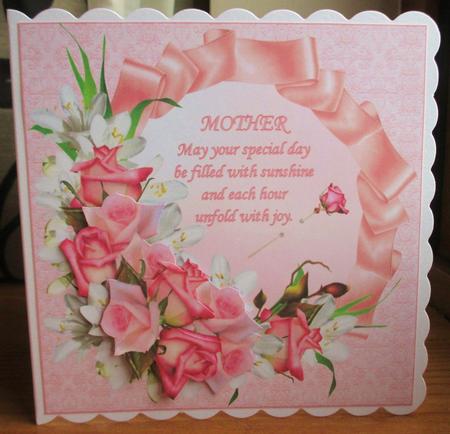 8x8 Pink Roses for Mother by Johanna Lambert